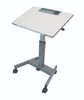 Luxor Mobile Height Adjustable Tilting Student Standing Desk With Cup and Pencil Holder, 27.5" W x 21.5" D x