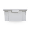 Luxor Stackable Storage Bins (4 Large) 12.25x16.75x6 in Designed for Daily Facility Use Commercial Grade Build