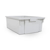 Luxor Stackable Storage Bins (4 Large) 12.25x16.75x6 in Designed for Daily Facility Use Commercial Grade Build
