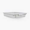 Luxor Stackable Storage Bins (8 Small) 12.25x16.75x3 in Designed for Daily Facility Use Commercial Grade Build