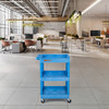 Luxor ENDURA 34" Three-Shelf Utility Cart, 24" x 18" 24x18x39.25 in with 3 Shelves Foam Plastic Build