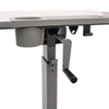 Luxor Mobile Crank Height Adjustable Student Standing Desk with Cup and Pencil Holder, 27.5" W x 19.5" D x 29"