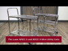 Luxor Three-Shelf Collapsible Wire Utility Cart 33.75x19.5x39.5 in with 3 Shelves Steel Build
