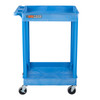 Luxor ENDURA 32" Two-Shelf Utility Cart, 24" x 18" 300 lbs. Capacity with 2 Shelves Foam Plastic Build
