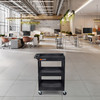 Luxor TUFFY 34" H Three-Shelf Multi-Purpose Utility Cart, 24" W x 18" D 24x18x34 in 300 lbs. Capacity