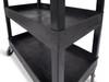Luxor TUFFY XL Three-Shelf Multi-Purpose Utility Cart, 32" x 18" 35.25x18x36.25 in with 3 Shelves