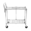 Luxor Two-Shelf Collapsible Wire Utility Cart 33.75x19.5x39.5 in with 2 Shelves Steel Build