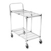 Luxor Two-Shelf Collapsible Wire Utility Cart 33.75x19.5x39.5 in with 2 Shelves Steel Build