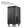 Luxor Secure Mobile Prewired USB-C Chromebook and Tablet Charging Cart for 24 devices 110 lbs Capacity
