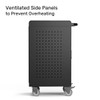 Luxor Secure Mobile Prewired USB-C Chromebook and Tablet Charging Cart for 24 devices 110 lbs Capacity
