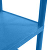 Luxor ENDURA 34" H Three-Shelf Utility Cart, 24" W x 18" D, Blue, Flat Shelves 24x18x34 in