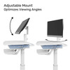 Luxor VitalPower Healthcare Workstation Cart Rolling Casters Locking Design with Locking Security