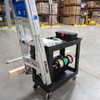Luxor WORKLOAD ESSENTIAL Two-Shelf Industrial Utility Cart, 36.5" W x 24.5" D, Black with 2 Shelves