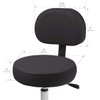 Earthlite Pneumatic Rolling Massage Stool - Air-Lift Rolling Stool with Optional Backrest, Three Heights