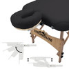 Stronglite Shasta Portable Massage Table Package by Earthlite - Beech Hardwood Table with Face Cradle