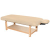 Earthlite Terra Stationary Treatment Table - Hardwood Stationary Table with Deluxe Adjustable Face Cradle