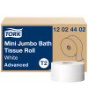 Tork Mini Jumbo Toilet Paper Roll White T2 - 12 Rolls per Case, Advanced Quality, 2-Ply, Genuine Tork