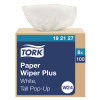 Tork Paper Wiper Plus White W24 - 8 Boxes per Case, 100 Sheets per Box, Bracket wiper system