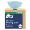Tork Low-Lint Cleaning Cloth Turquoise W24 - 8 Boxes per Case, 100 Sheets per Box, Bracket wiper system