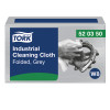 Tork Folded Industrial Cleaning Cloth Gray W8 - 8 Packs per Case, 55 Sheets per Pack, Wipers small pack