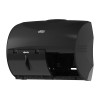 Tork OptiCore Twin Toilet Paper Roll Dispenser Black T11 - Split-gap core toilet paper system
