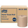 Tork Universal Hand Towel Roll - 6 Rolls per Case, Universal Quality, Natural, 1-Ply, Genuine Tork, H80