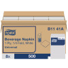 Tork Universal Beverage Napkin - 8 Packs per Case, Universal Quality, White, 1-Ply, Genuine Tork