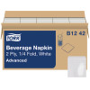 Tork White Soft Beverage Napkin - 40 Packs per Case, Advanced Quality, 2-Ply, Genuine Tork