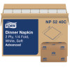 Tork Advanced Dinner Napkin - 8 Packs per Case, Advanced Quality, White, 2-Ply, Genuine Tork