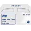 Tork Universal Toilet Seat Cover, 1/2 Fold - 20 Packs per Case, Universal Quality, White, 1-Ply