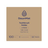 Dukal Toothbrush Holder, Clear, Non-Sterile, 100/Case, 2-Piece Tube, 100 per Case, for Toiletries & Hygiene