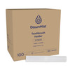 Dukal Toothbrush Holder, Clear, Non-Sterile, 100/Case, 2-Piece Tube, 100 per Case, for Toiletries & Hygiene