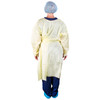 Dukal AAMI Level 2 Isolation Gown – Yellow, Tear-Away, Fluid-Resistant SMS with Thumb Loops (Standard & XL)