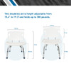 Aluminum Shower Chair with Adjustable Height, Optional Backrest