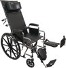 ProBasics Reclining Wheelchair – 20 X 17 in Seat, Removable Desk Arms, Elevating Legrests, 300 lb Capacity