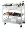 Lakeside Equipment Stand – Stainless Steel Construction, 3 Shelves, 2 Drawers, 20 x 36 in
