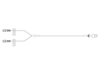 BD Smartsite Extension Set – Bifuse, 2 Needle-Free Connectors, 2 Slide Clamps, Spin Male Luer Lock