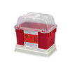BD Multiuse Nestable Sharps Container – 8 Qt Capacity, Hinge Cap with Petals, Red, Polypropylene Construction