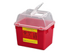 BD Multiuse Nestable Sharps Container – 8 Qt Capacity, Hinge Cap with Petals, Red, Polypropylene Construction