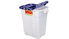 BD Pharmaceutical Sharps Container – 9 Gal Capacity, Hinge Top with Gasket, Polypropylene Construction, White