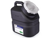 BD RCRA Hazardous Waste Container – 5 Gal Capacity, Hinge Cap, Black Polypropylene, Locking Lid