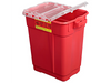 BD Large and Extra Large Sharps Container – 9 Gal Capacity, Hinge Top with Gasket, Red, Secure Disposal