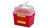 BD Multiuse Nestable Sharps Container – 8 Qt Capacity, Hinge Cap, Red, Polypropylene, Locking Lid