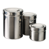 Dukal Stainless Steel Dressing Jar – 18/8 Stainless Steel, 1/2 qt Capacity, Seamless, Autoclavable, 12/BX