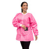 Dukal Unipack FitMe Lab Jacket – Large, Raspberry Pink, Premium SMS Material, Adjustable Waistband