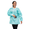 Dukal Unipack FitMe Lab Jacket – Medium, Teal/Green, Premium SMS Material, Adjustable Waistband