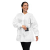 Dukal FitMe Lab Jacket – XL Size, White, Premium SMS Material, 10/BG, Non-Sterile, 9.5 lb Case