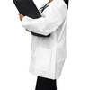 Dukal FitMe Lab Jacket – XL Size, White, Premium SMS Material, 10/BG, Non-Sterile, 9.5 lb Case