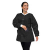 Dukal Unipack FitMe Lab Jacket – Small, Black, Premium SMS Material, Adjustable Waistband, 10/BG Packaging