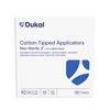 Dukal Cotton-Tipped Wood Applicators – 3 in Length, Non-Sterile, 100/BG, 10 BG/BX, 10 BX/CS